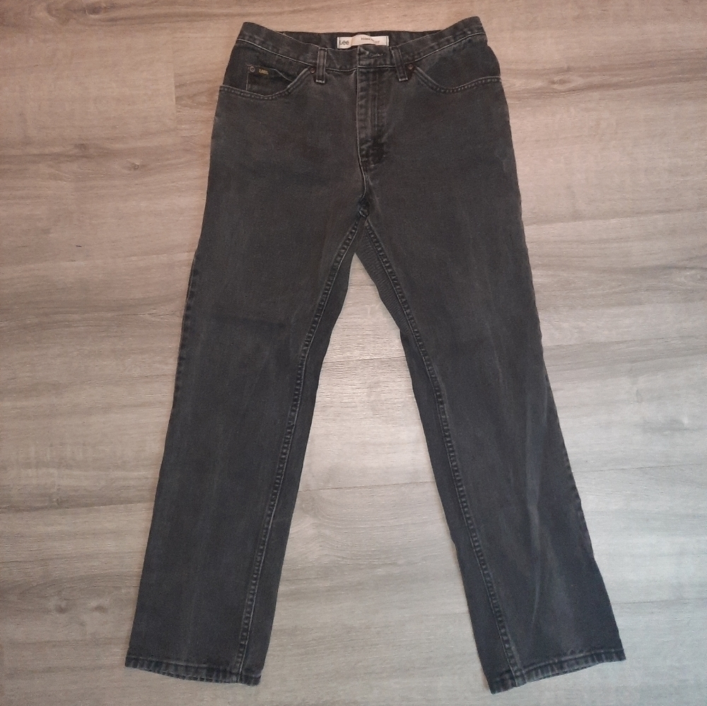 Lee Straight Leg Black Jeans